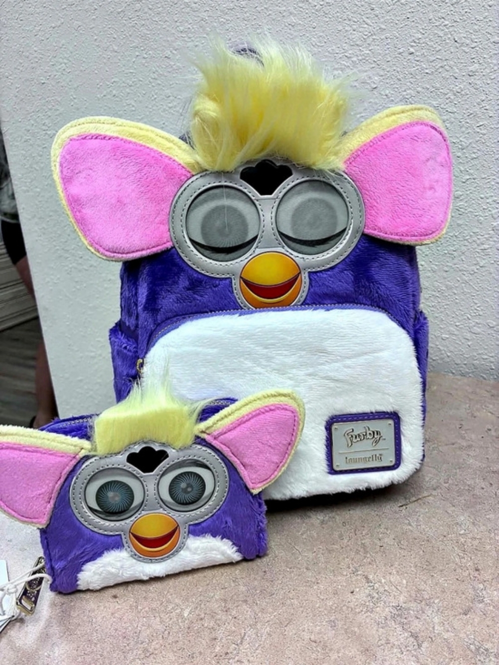 Furby Plush Toy Pair Purple & Pink